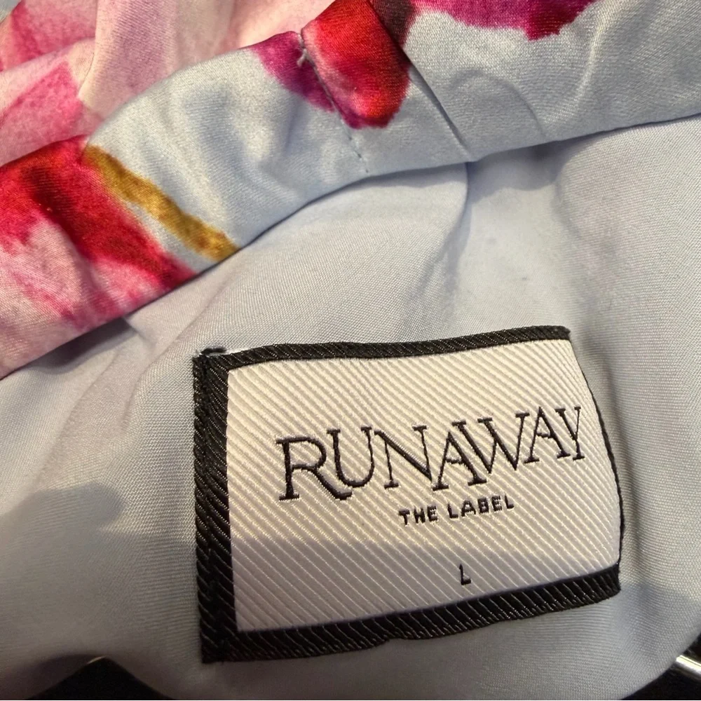 Runaway the Label Verity Maxi Skirt in Cadence Floral satin slip Revolve L - Picture 9 of 10